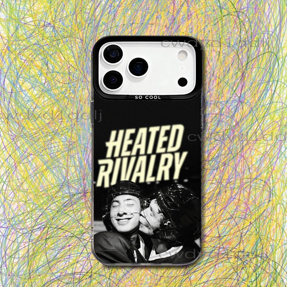 

H-Heated R-Rivalry Ice Hockey Phone Case For iPhone 17,16,15,14,13,12,11,X,8,7,Pro,Max,Plus,SE4,Air,Mini IMD Gray Hard Matte iPhone13PRO