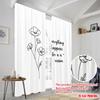 2 Stück 2D Flachdruck Fenstervorhänge Alles hat seinen Grund Polyester Ohne Strom Festlich Feiertag für Frühling