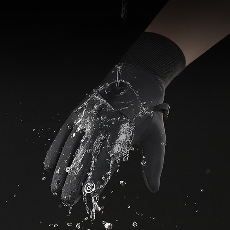 Outdoor Riding Gloves Men Winter Sports Waterproof Windproof Fleece Lined Thermal Touchscreen Gloves