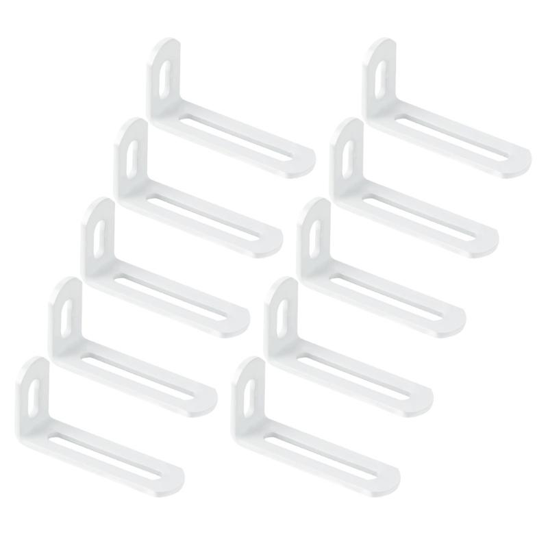 Iron Corner Brackets Set With Double Grooves Wall Mounting Brackets for Secure Wall Mounting and Home Improvement