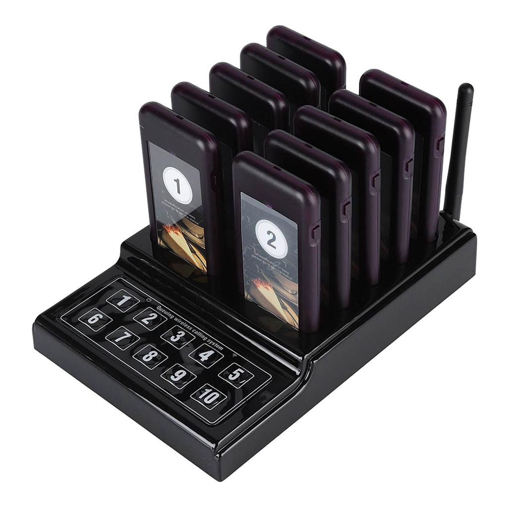 Wireless Pager System Restaurant Queuing Calling System 10 Pager