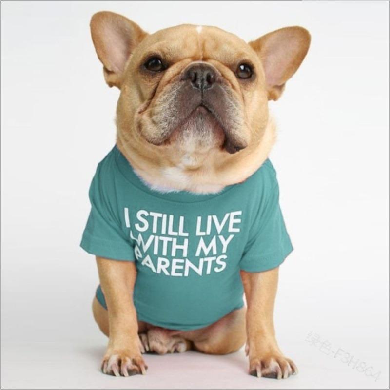 Dog Accessories Pet Vest Letter Printing Two-legged Dog Cloth Round Neck Vest