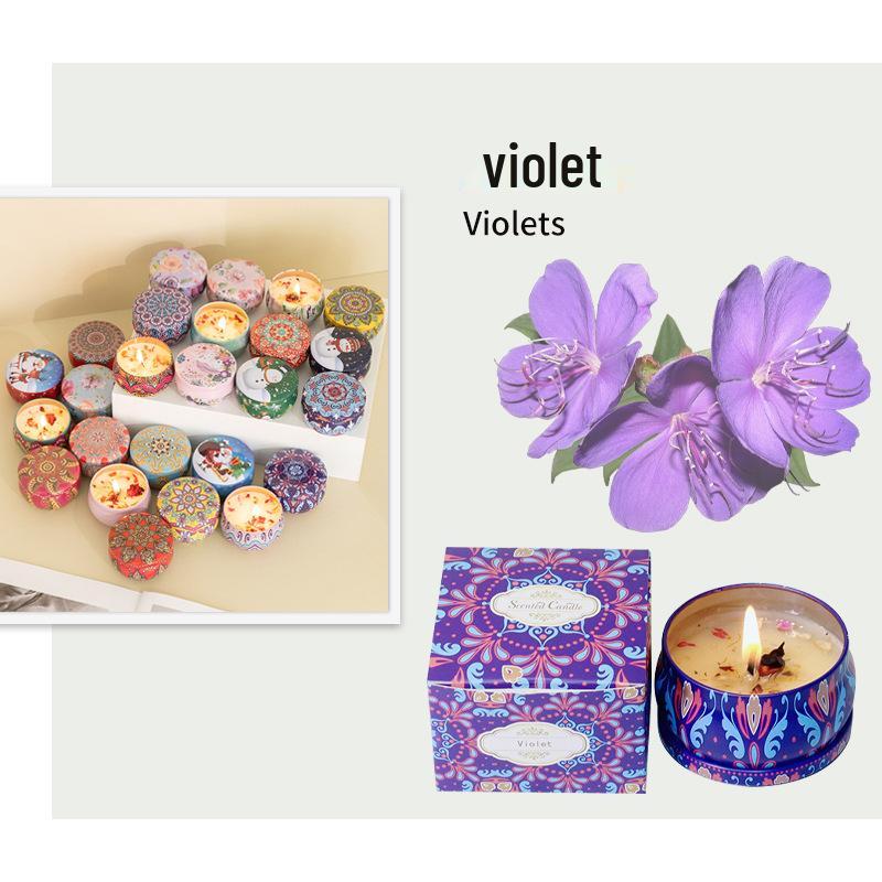 Scented Soy Candle - Romantic Fragrance with Dried Flowers, Ideal for Weddings, Valentine's, Birthdays, and Home Décor