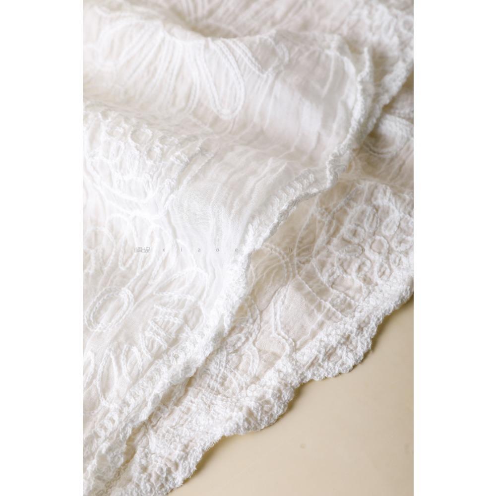 DIMANAF 2025 Women Spring Long Shirt Lace Blouse Loose Buttons Fashion Tops Tees White Tees New Blouse