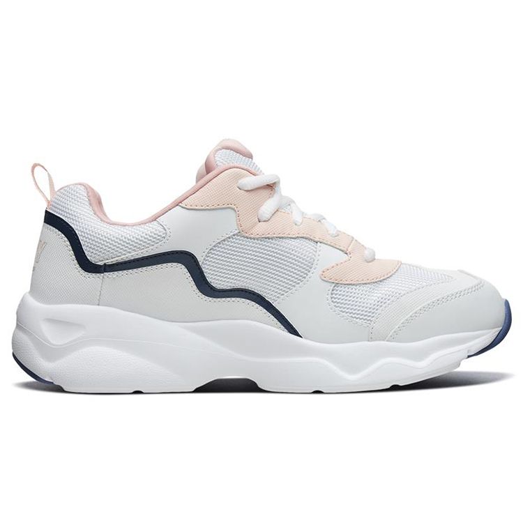 Skechers DLites Airy Fabric Leather Lace-Up Low-Top Dad Sneakers Women sneakers White 66666231-WMLT