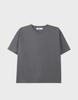 WORK ON BODY OFF (Crop) Airbit Cooling Solid Semi-Oversized Short Sleeve T-Shirt [Charcoal]