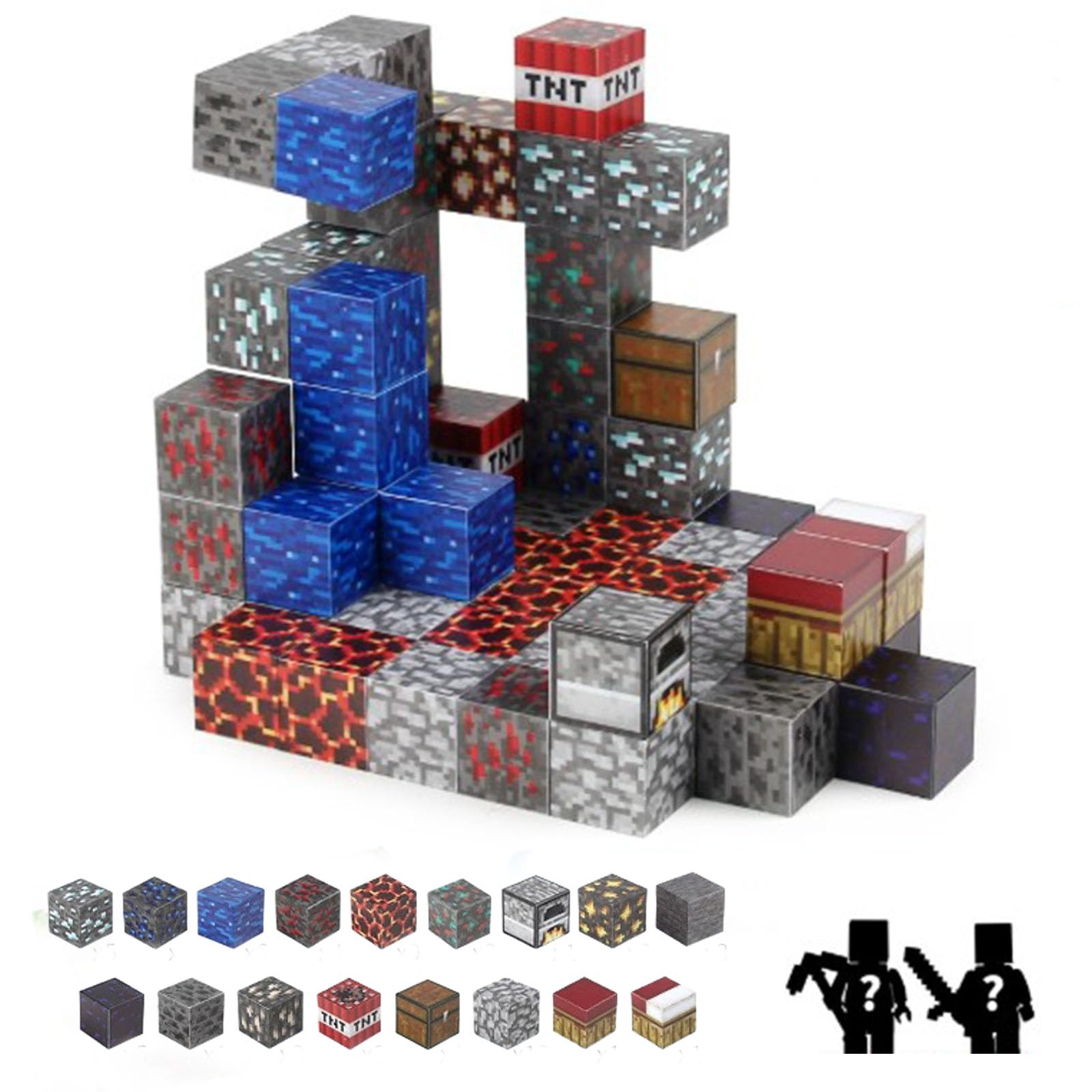 

Магнитная шахта Майнкрафт Майнкрафт Магнитное строительство 3D Образовательный Магнитный Начальная школа Рождественский подарок Детали 10 Фигурок ilo shop Блоки, Жила,