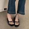 Women's Summer Sandals Luxury Artificial Leather Casual Barefoot For Women 2024 Comfortable Flats Outdoor Fashion Open Toe Shoes
