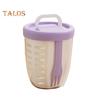 650ML Picnic Salad Box Fruit Cup with Fork Double-Layer Quick-Draining Leak-Proof Compact Sealed Food Storage Containers for Travel Picnic Camping