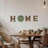 Wooden Letters Wall Sign With Artificial Eucalyptus Wreath Hanging Farmhouse Wall Decor For Kitchen Entryway Housewarming