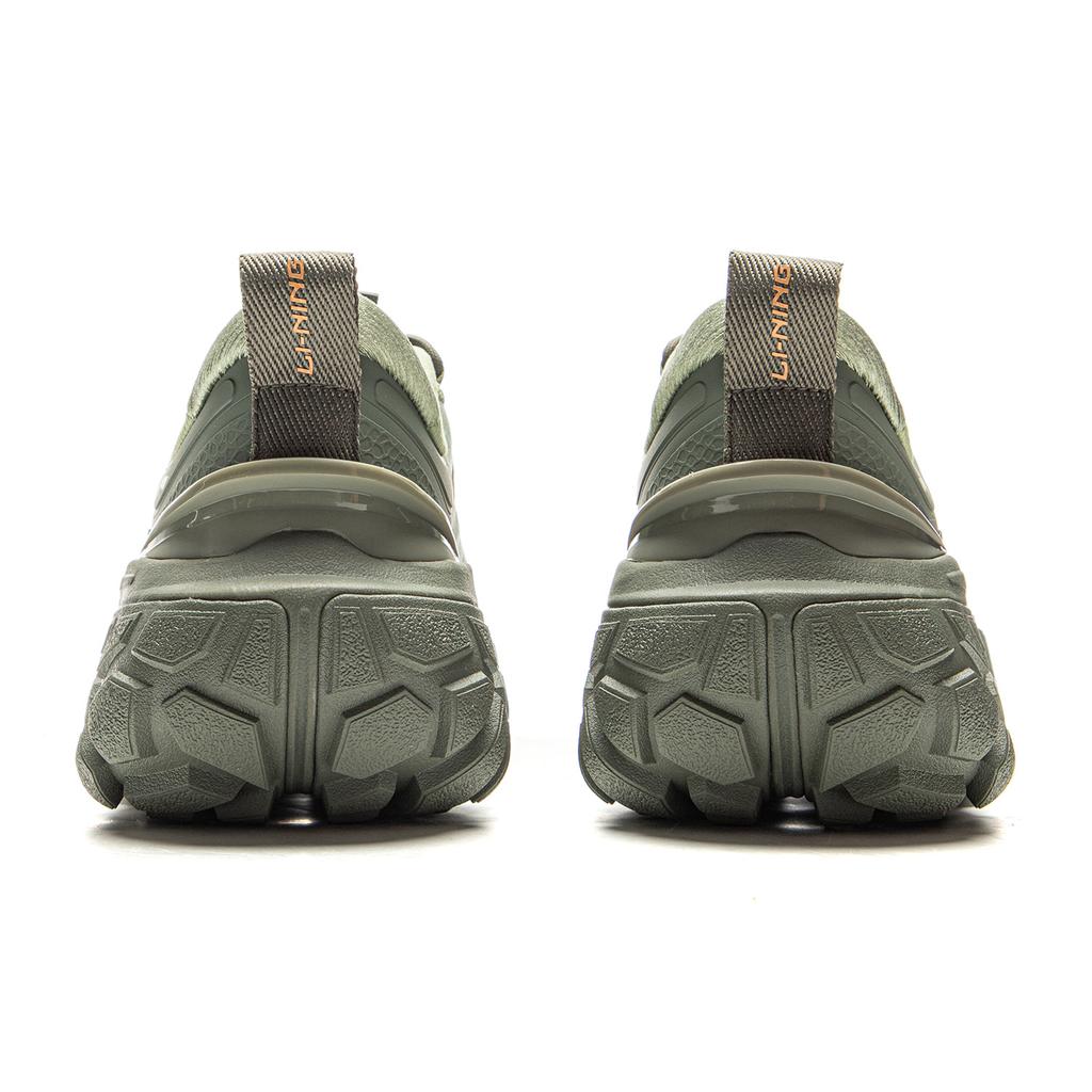 LiNing Sand Dune Sports Comfortable Fashion Versatile Shock Absorption Non-Slip Wear-Resistant Low-Top Casual Shoes Men Sneaker Green AGCV117-4