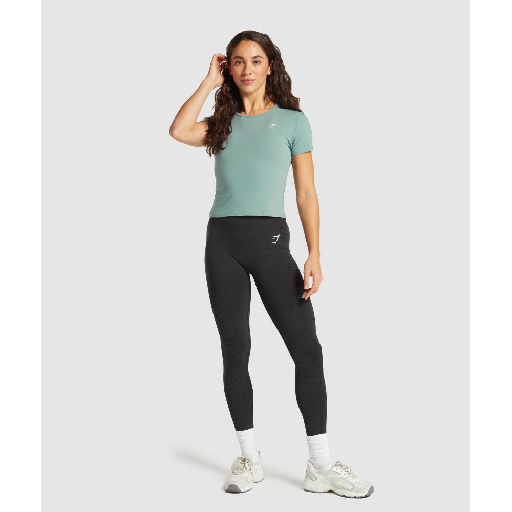 Gymshark Training Cotton Baby Tee Celeste Blue B4b3q Udbp