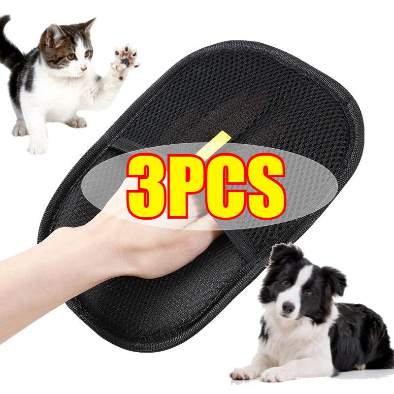 Pet Hair Removal Tool Reusable Static Removal Gloves, Double-Sided Grooming Gloves for Pets, Removes Pet Fur Hair for Carpets