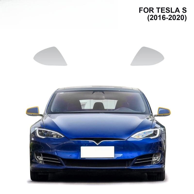 for Tesla Model S 2016- Accessories Headlight Rearview PPF Precut Kit Clear Anti Scratch Transparent Sticker Protection Film