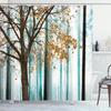 Autumn Shower Curtain,Fall Season Theme Forest Tree Leaves On An Abstract Woodland Background Bathroom Curtains with Hooks