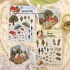 DIY Creative 3D Cartoon Landscape Stickers Spring Theme Wall Decals for Kids Bedroom Playroom Decor