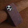 Classic Durable Crazy House Pattern Genuine Leather Phone Case For Iphone 16 Pro Max Cases 15pro 14 13 11 Vintage Back Cover