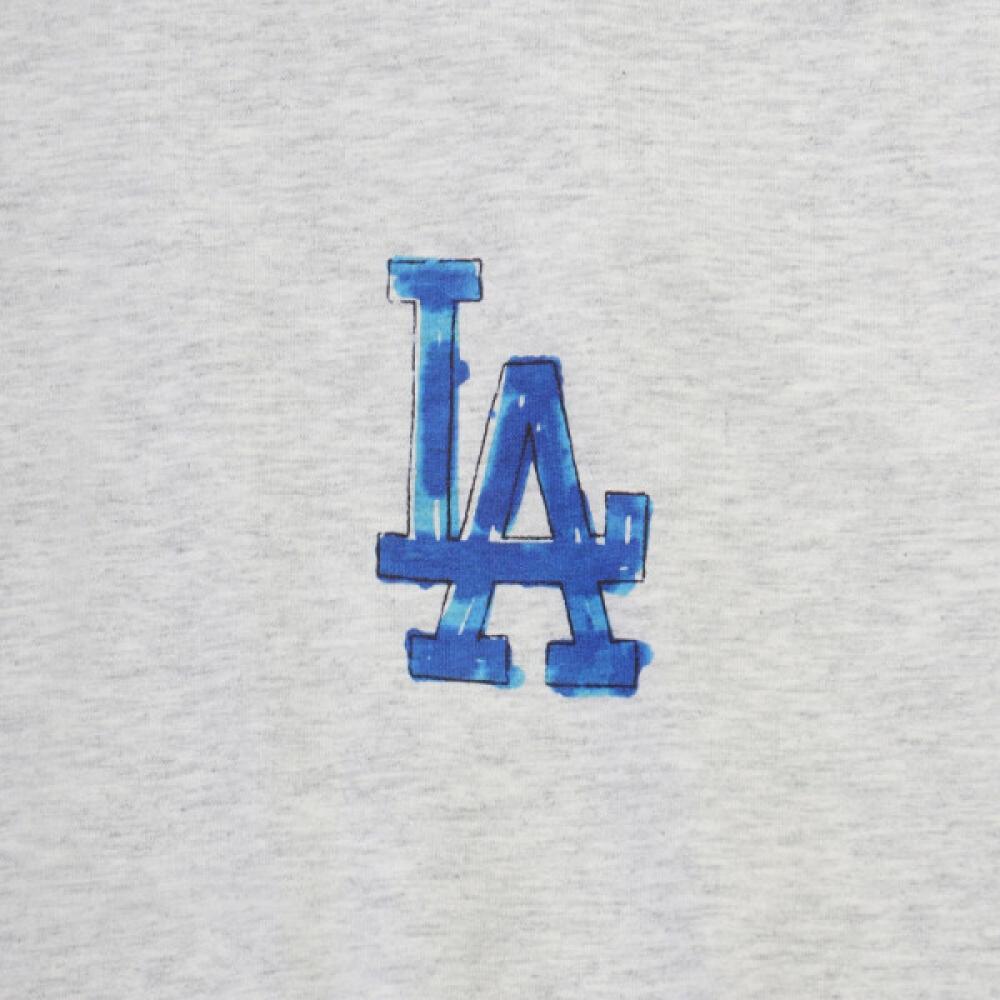 New Era Mlb La Dodgers Drawing T shirT heaTher Gray