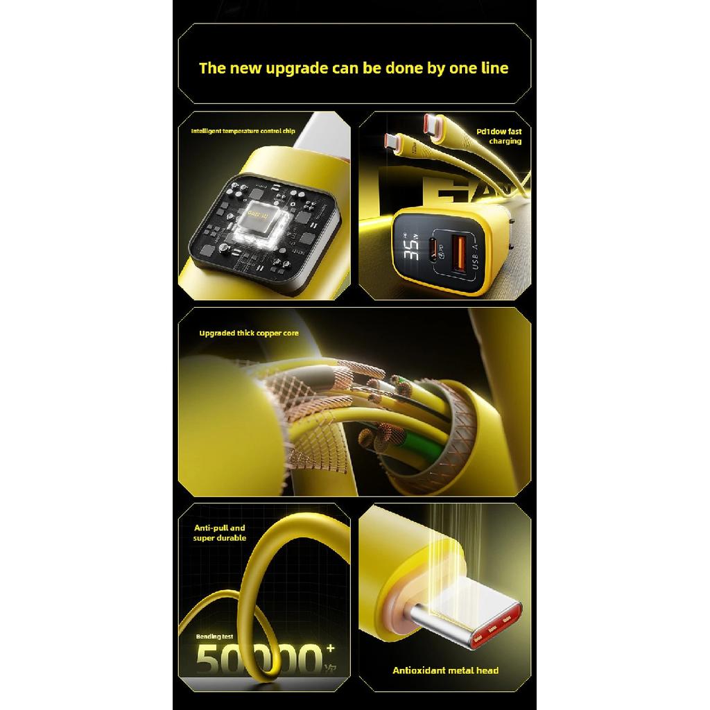 PD100W Super Fast Charge Cable Type-C Liquid Silicone Cable for IPhone 16 15 Samsung XiaoMi HuaWei Quick Charger USB C Data Wire