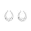 Gold Hip Hop Bamboo Hoop Earrings – Extra Large Exaggerated Circle Studs