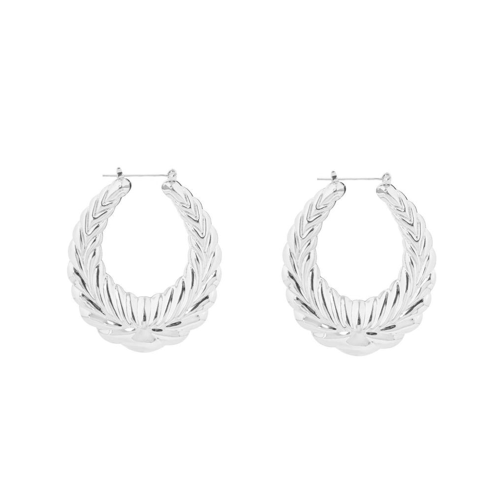 Gold Hip Hop Bamboo Hoop Earrings – Extra Large Exaggerated Circle Studs