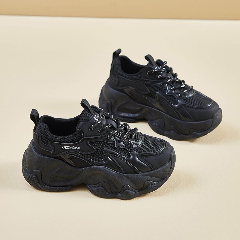 

Новые 2024 женские кроссовки, летние легкие кроссовки, модная дышащая спортивная обувь для женщин, женская дизайнерская обувь на платформе 35 чёрный