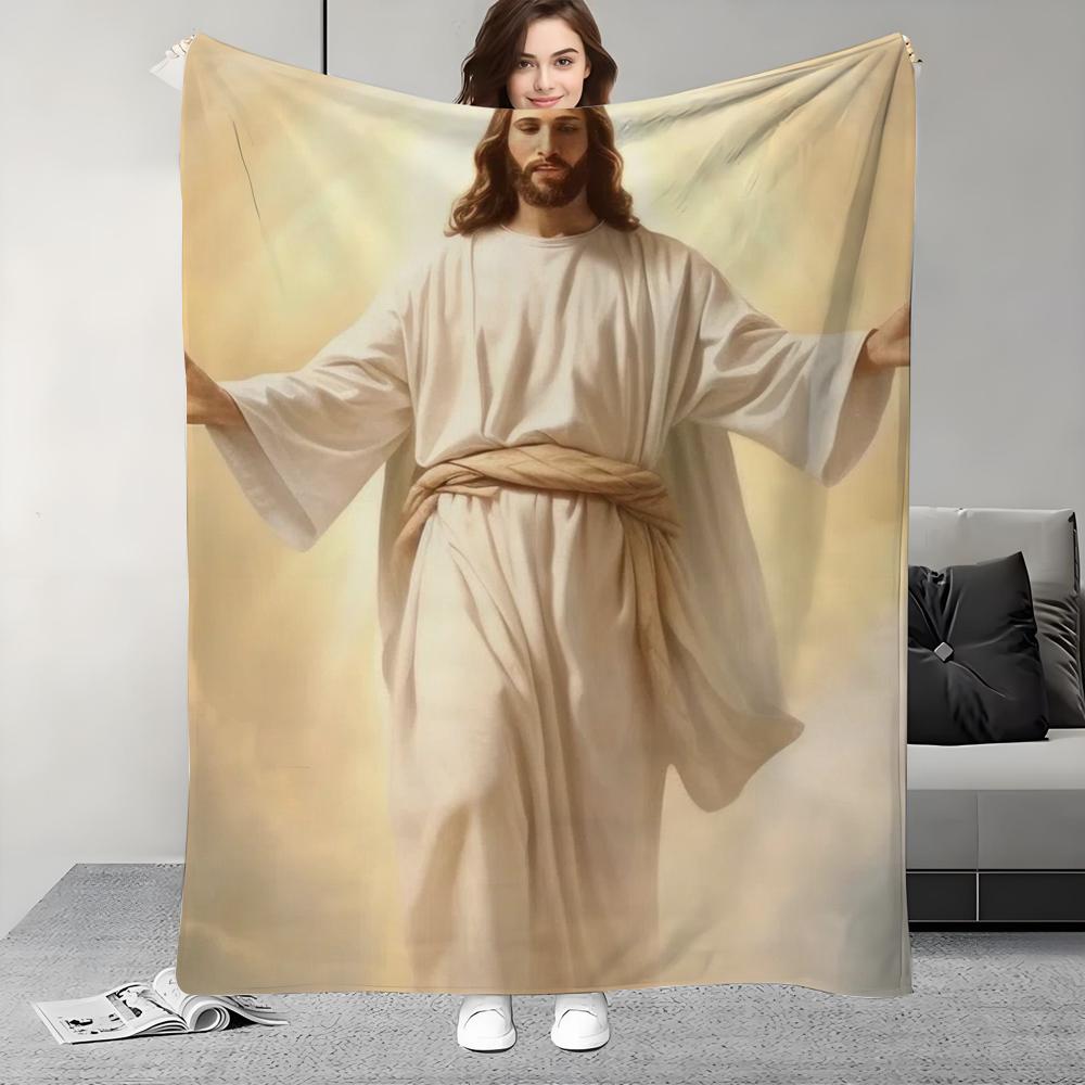 J-Jesus C-Christianity P-Priest Blanket Design Lightweight For Dorms, Naps, Living Room, Office,Sofa,All-Season
