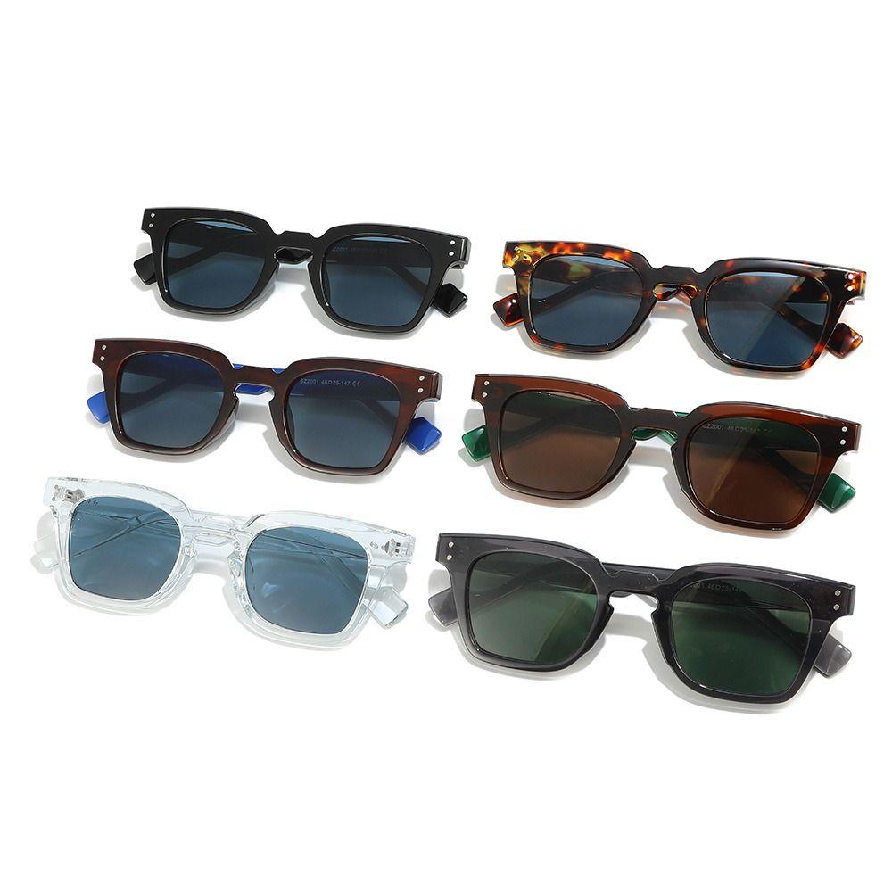 

Square Sunglasses Rivets Sun Glasses Vintage Eyewear for Women & Men Small Shades for Beach/Travel/Streetwear UV400 Protection