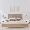 818288 vidaXL Bedside Tables 2 Pcs White 40x34x35 Cm Solid Pine Wood