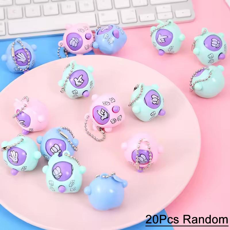 10/20 Pièces Œufs Devine Drôles Mini Porte-clés Cadeau pour Invités Faveurs de Fête d'Anniversaire pour Enfants Jeu Pierre Papier Ciseaux Garniture de Piñata