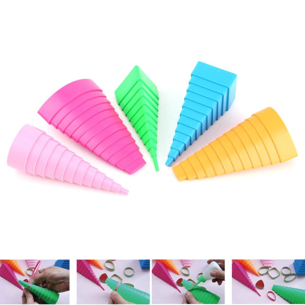 5pcs Mixed Color Paper Quilling Border Buddy 5 Shapes Shape Towers Quilling Tools Cardmaking Papers Mould Kit Paper Craft Tool