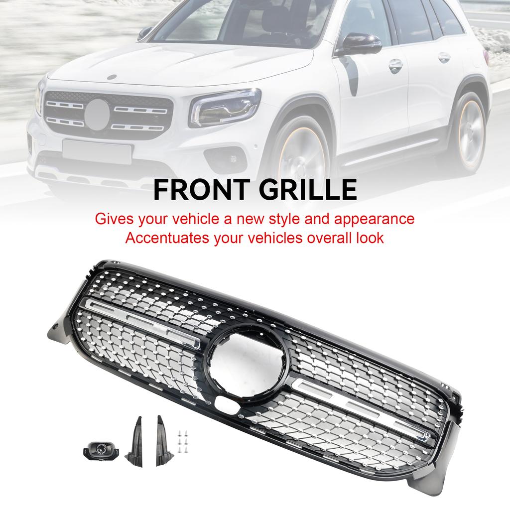 Diamond Front Bumper Grille Grill Fit Mercedes Benz GLB X247 2020-2023