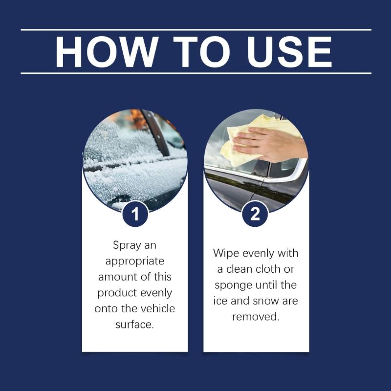 120ml Snow & Ice Melting Sprayer Effortlessly Removes Ice From Automotive Glass And Refrigerator Surfaces