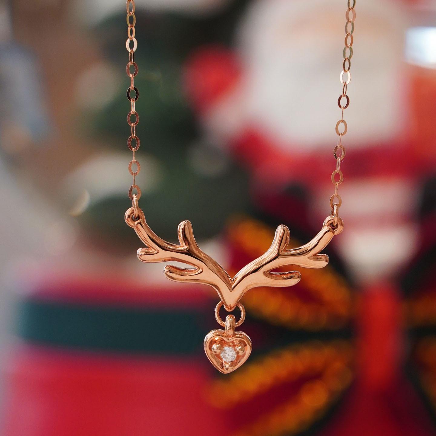 

Korean Style S925 Sterling Silver Antler Pendant Clavicle Necklace - Fashionable, Versatile, Niche Design for Women 925 Silver