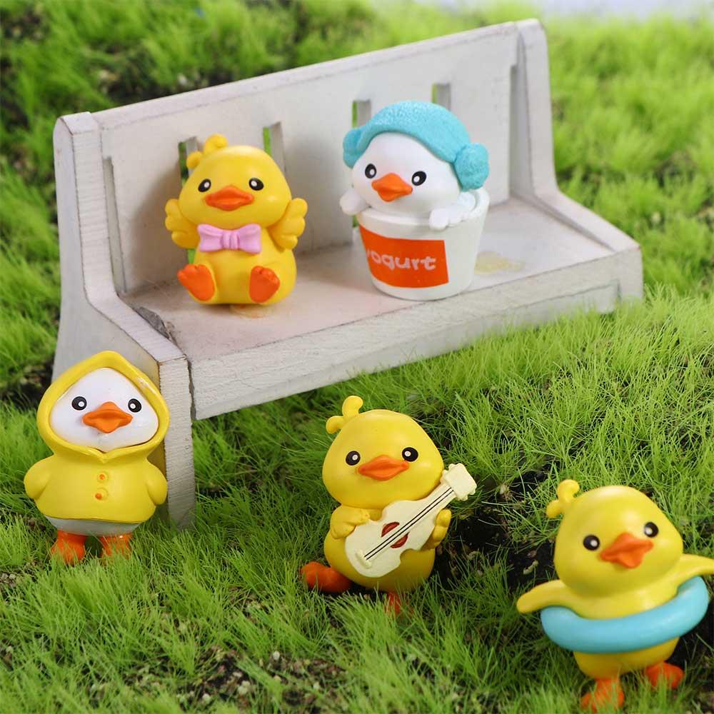 Accessories Handmade Models Toy Little Yellow Duck Action Figures Little Duck Doll Pvc Ornaments