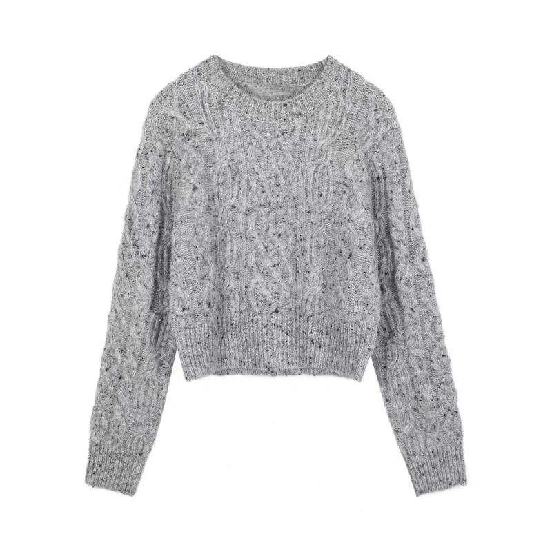 Lazy Style Soft Glutinous Color Dot Sweater for Girls Loose Knit Pullover Versatile Casual Top for Autumn and Winter Jacket New