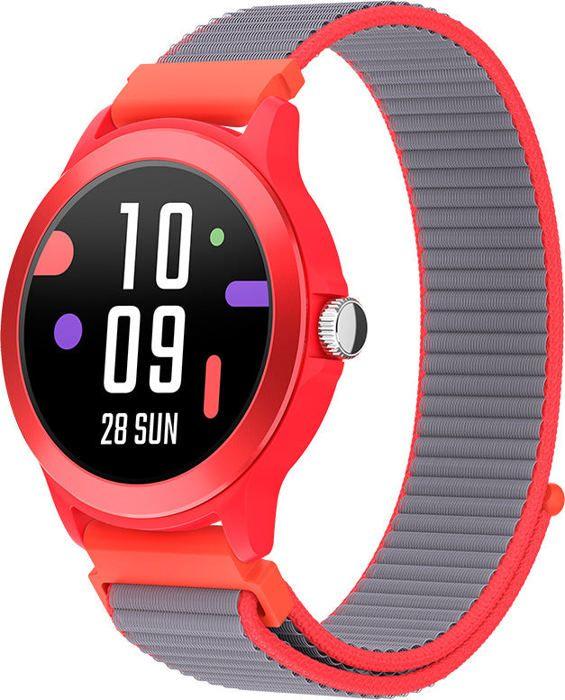 SPC SMARTEE DUO VIVO - Montre connectee rouge avec bracelet interchangeable, 1.27”, appels Bluetooth, 8 Jours Batterie, IP68
