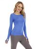 Women's Quick Dry Long Sleeve Yoga & Running Top - Round Neck, Sweat-Wicking, Fitness T-Shirt