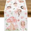 Pudodo Fairy Table Runner Enchanted Theme Girls Birthday Party Decoration Elf Mushroom Kitchen Dining Room Home Decor
