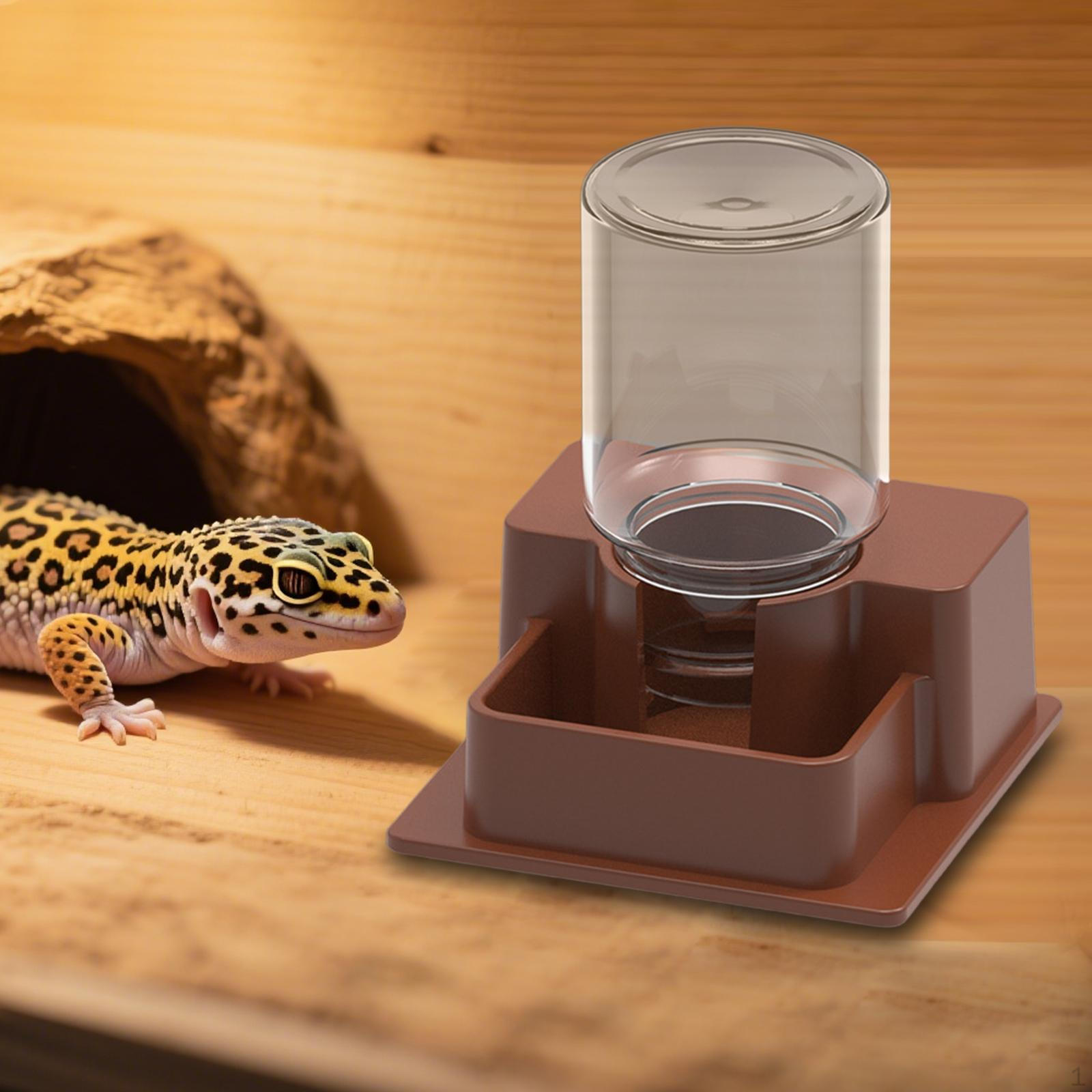 

Automatic Reptile Drinker with Bottle Creative Pet Supplies Water Dispenser Container Tool for коричневый