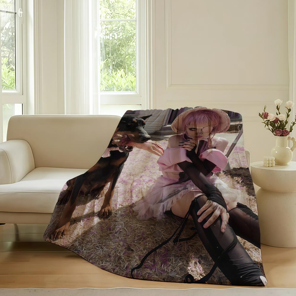 

English singer Jazmin Bean Blanket For Sofa Office Bed Plane Travel Sleep Read Relax Camping Soft And Warm 75x90cm