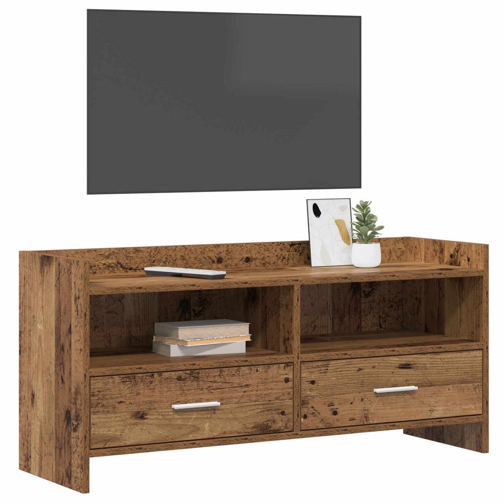 TV Stand 100 x 33 x 47 cm Reclaimed Wood Effect Engineered Wood