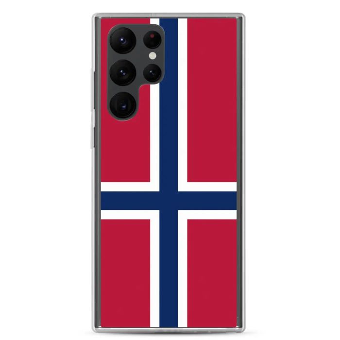 Coque Samsung - Norvège - Galaxy S22 - Souple - Multicolore - Design Drapeau