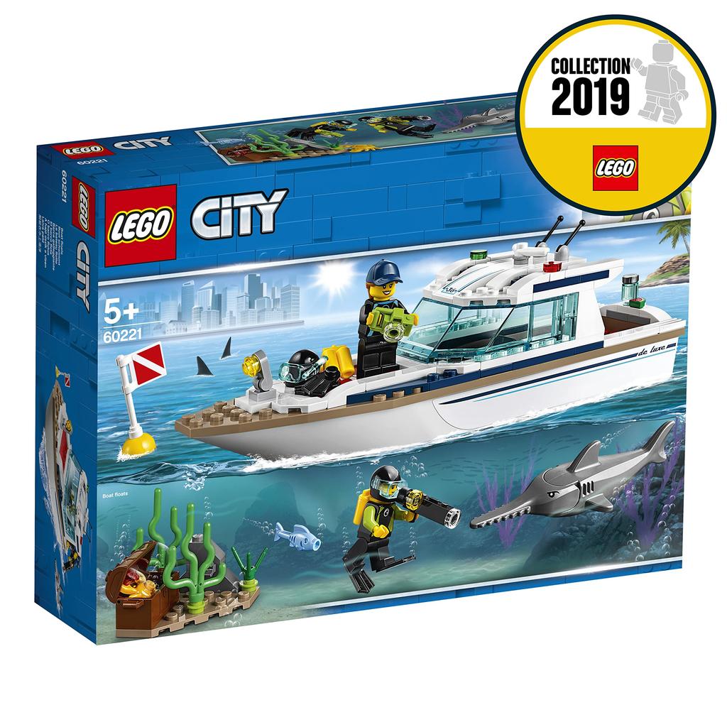 LEGO City Yacht da Immersione 60221 Mattoncini Giocattolo per Bambini e Bambine