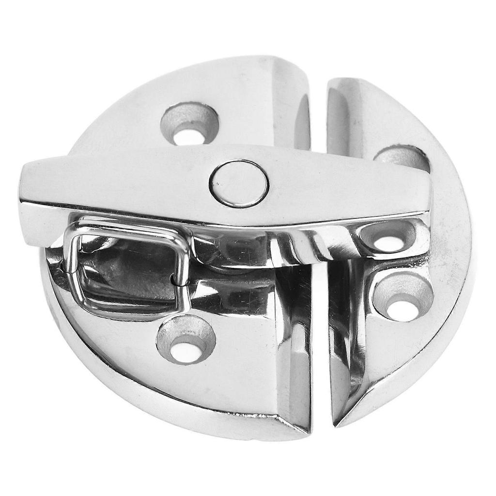 Marine grade stainless steel round rotary knob latch with mirror finish