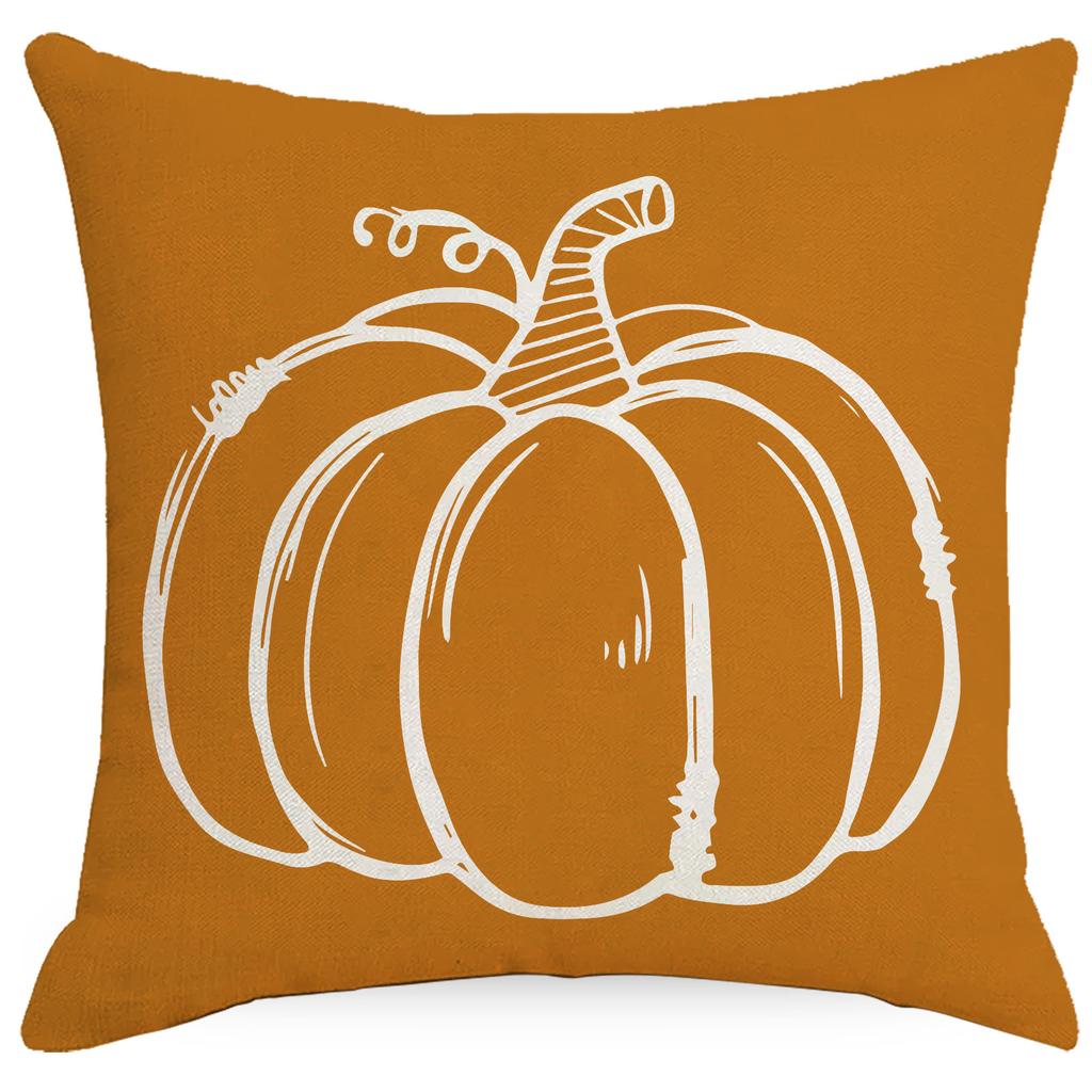 Autumn Thanksgiving Pillow Case Pumpkin Car Cushion Pillow Sofa Square Pillow Case