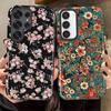 Phone Case for Samsung Galaxy S25 S25Ultra A26 S23Ultra S20 FE S24 Ultra S23 A36 A16 A56 Soft Cover Capa Retro Little Flower