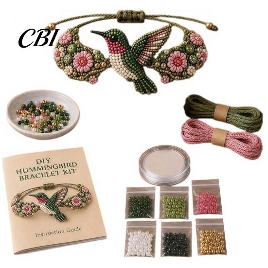 Jewelry Making Kit DIY Beaded Bracelet Kit, with Colorful Beading Set Beads And Animal Charms, Handmade Craft for Adults Tools