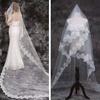 Voal de mireasă, un singur strat din dantelă, accesorii pentru acoperirea capului brodate, rochie stil lungă, care se potrivește pentru nuntă, accesorii pentru ședințe foto