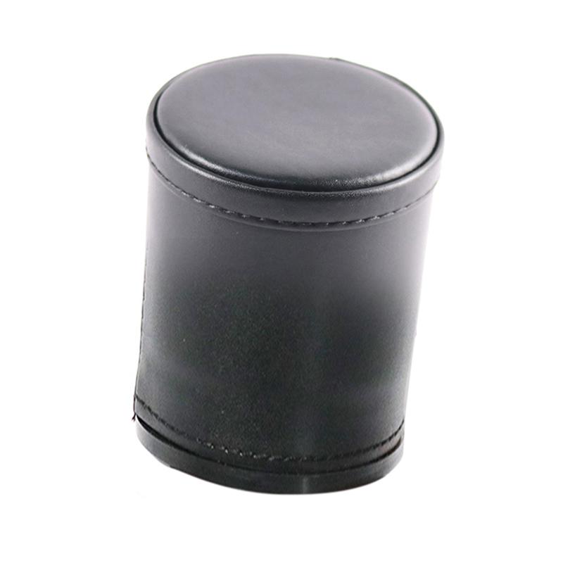 1X Black Pu Leather Flannel Mute Dice Cups With 5Pcs Dices Bar Game Supplies